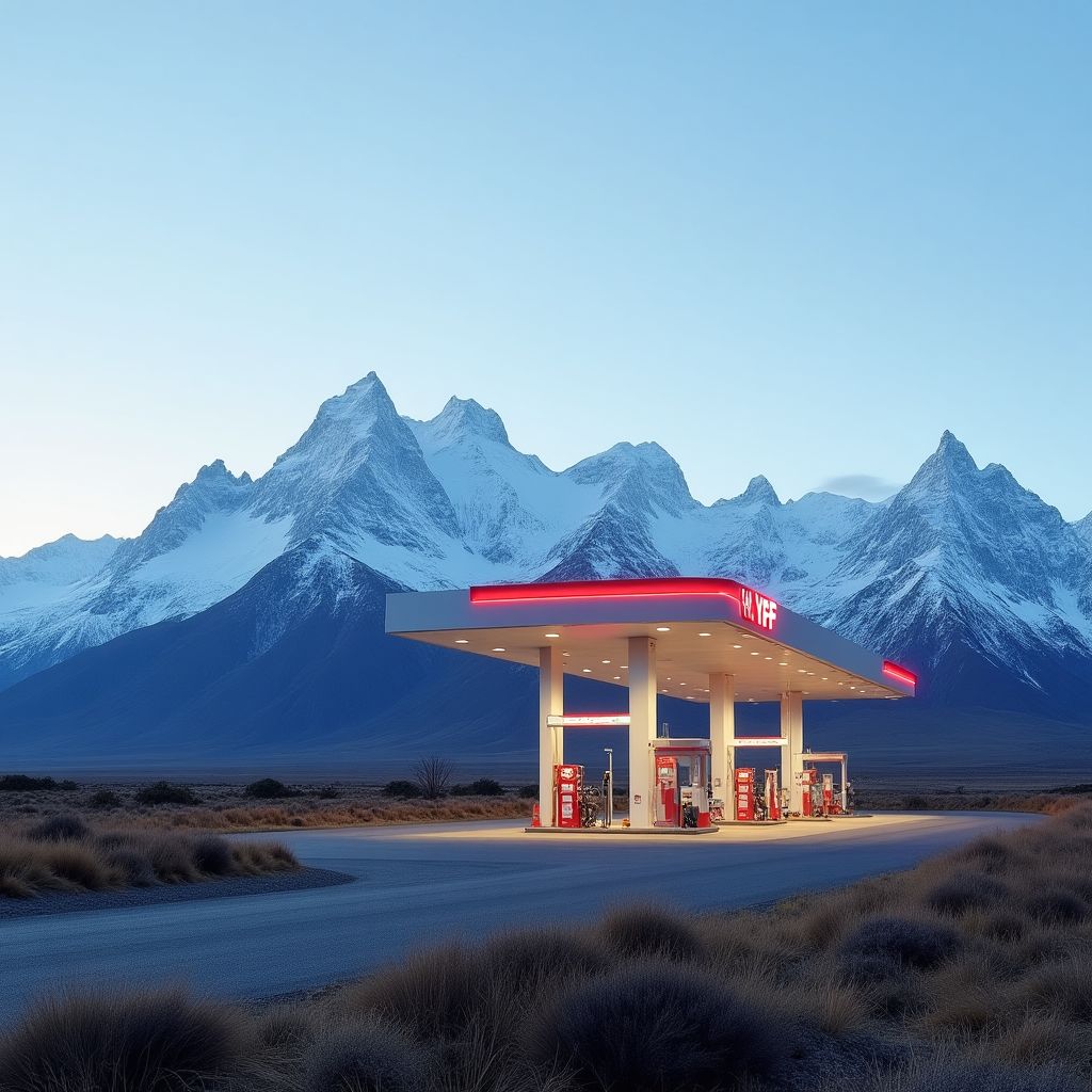 Estación YPF en Patagonia